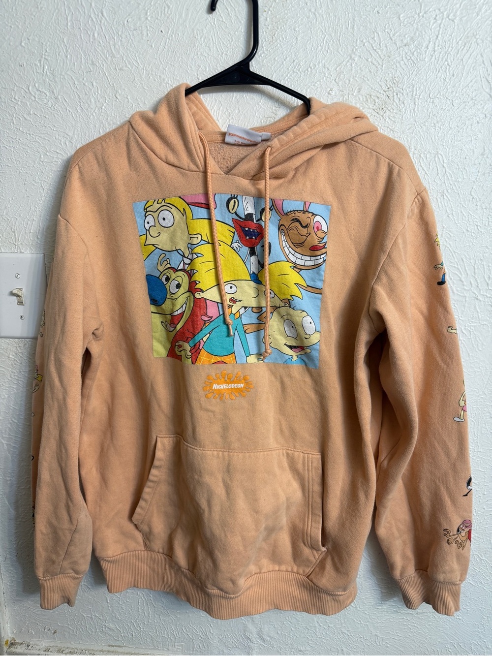 Nickelodeon Rugrats Hey Arnold Peach Graphic Hoodie